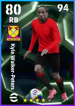Kyle Walker-Peters eFootball 2026 player card — 80 OVR RB