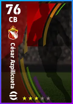 Cesar Azpilicueta eFootball 2026 player card — 76 OVR CB