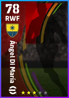 Angel Di Maria eFootball 2026 player card — 78 OVR RWF