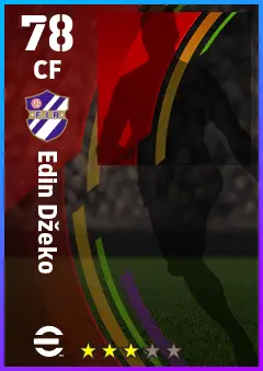 Edin Dzeko eFootball 2026 player card — 78 OVR CF