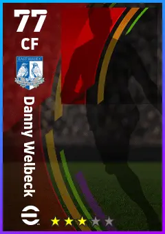 Danny Welbeck eFootball 2026 player card — 77 OVR CF