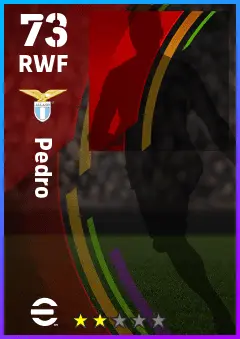 Pedro eFootball 2026 player card — 73 OVR RWF