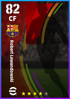 Robert Lewandowski eFootball 2026 player card — 82 OVR CF