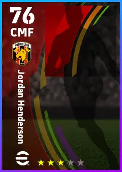 Jordan Henderson eFootball 2026 player card — 76 OVR CMF