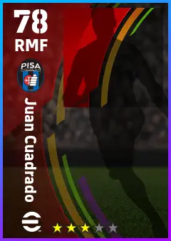 Juan Cuadrado eFootball 2026 player card — 78 OVR RMF