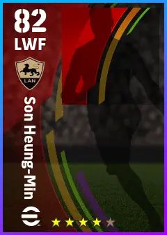 Son Heung-Min eFootball 2026 player card — 82 OVR LWF