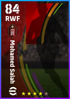Mohamed Salah eFootball 2026 player card — 84 OVR RWF