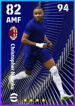 Christopher Nkunku eFootball 2026 player card — 82 OVR AMF