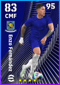 Enzo Fernandez eFootball 2026 player card — 83 OVR CMF
