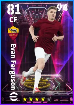 Evan Ferguson eFootball 2026 player card — 81 OVR CF