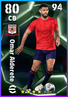 Omar Alderete eFootball 2026 player card — 80 OVR CB