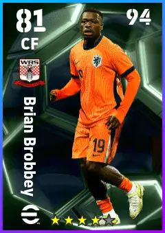 Brian Brobbey eFootball 2026 player card — 81 OVR CF