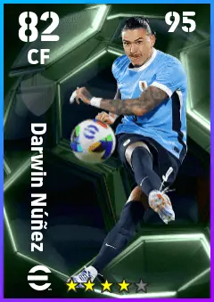 Darwin Nunez eFootball 2026 player card — 82 OVR CF