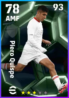 Piero Quispe eFootball 2026 player card — 78 OVR AMF