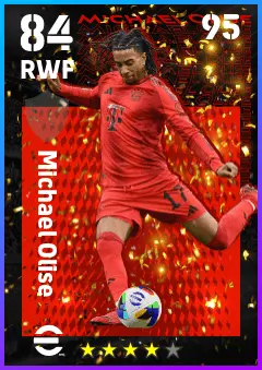 Michael Olise eFootball 2026 player card — 84 OVR RWF