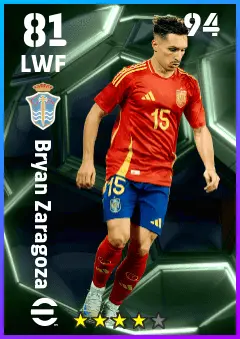 Bryan Zaragoza eFootball 2026 player card — 81 OVR LWF