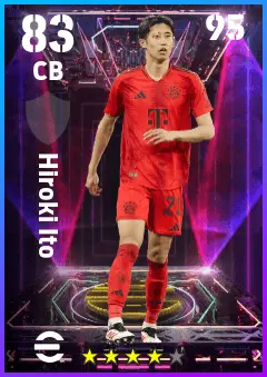 Hiroki Ito eFootball 2026 player card — 83 OVR CB