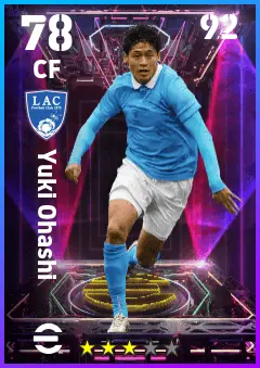 Yuki Ohashi eFootball 2026 player card — 78 OVR CF