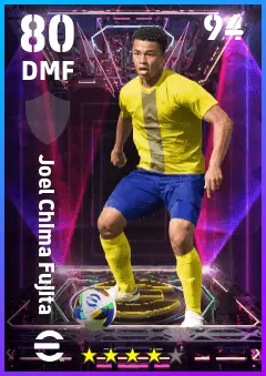 Joel Chima Fujita eFootball 2026 player card — 80 OVR DMF