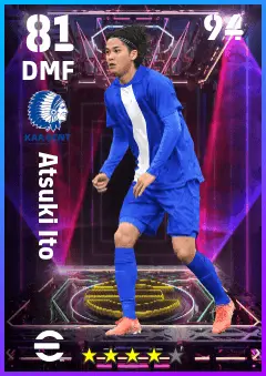 Atsuki Ito eFootball 2026 player card — 81 OVR DMF