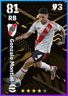 Gonzalo Montiel eFootball 2026 player card — 81 OVR RB