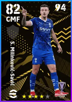 S. Milinkovic-Savic eFootball 2026 player card — 82 OVR CMF
