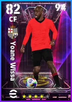 Yoane Wissa eFootball 2026 player card — 82 OVR CF