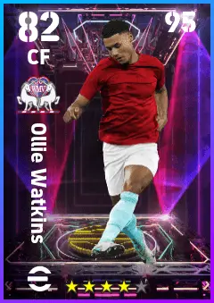 Ollie Watkins eFootball 2026 player card — 82 OVR CF