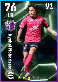 Kyohei Noborizato eFootball 2026 player card — 76 OVR LB