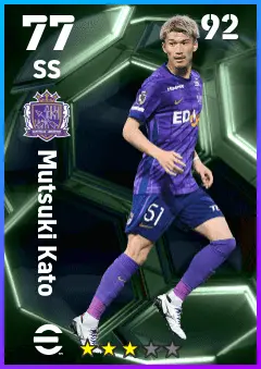 Mutsuki Kato eFootball 2026 player card — 77 OVR SS