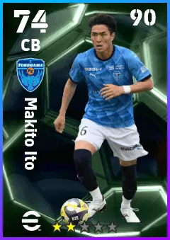 Makito Ito eFootball 2026 player card — 74 OVR CB