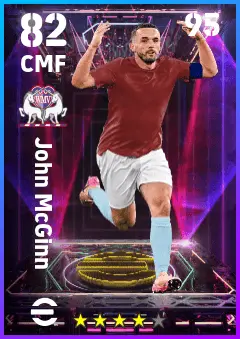 John McGinn eFootball 2026 player card — 82 OVR CMF