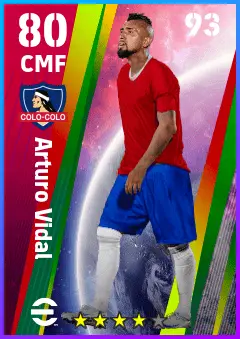 Arturo Vidal eFootball 2026 player card — 80 OVR CMF