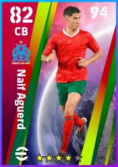 Naif Aguerd eFootball 2026 player card — 82 OVR CB