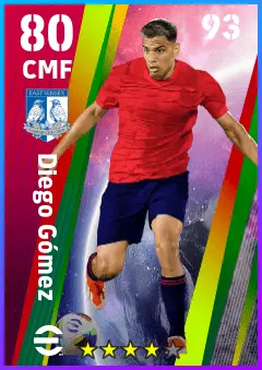 Diego Gomez eFootball 2026 player card — 80 OVR CMF