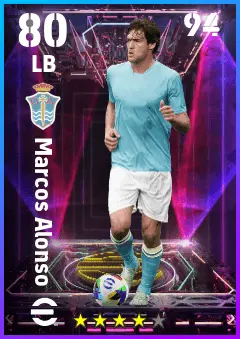 Marcos Alonso eFootball 2026 player card — 80 OVR LB