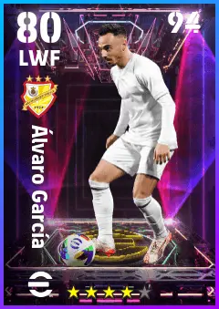 Alvaro Garcia eFootball 2026 player card — 80 OVR LWF