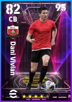 Dani Vivian eFootball 2026 player card — 82 OVR CB