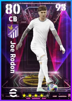 Joe Rodon eFootball 2026 player card — 80 OVR CB