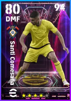 Santi Comesana eFootball 2026 player card — 80 OVR DMF