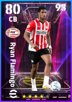 Ryan Flamingo eFootball 2026 player card — 80 OVR CB