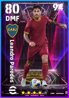 Leandro Paredes eFootball 2026 player card — 80 OVR DMF