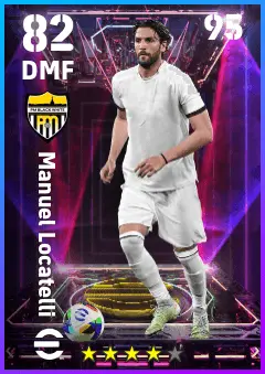 Manuel Locatelli eFootball 2026 player card — 82 OVR DMF