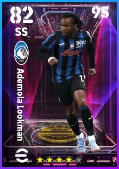Ademola Lookman eFootball 2026 player card — 82 OVR SS
