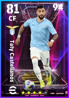 Taty Castellanos eFootball 2026 player card — 81 OVR CF