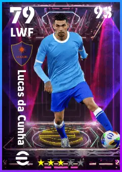 Lucas da Cunha eFootball 2026 player card — 79 OVR LWF