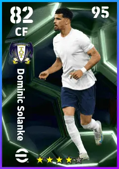 Dominic Solanke eFootball 2026 player card — 82 OVR CF