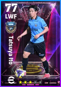 Tatsuya Ito eFootball 2026 player card — 77 OVR LWF