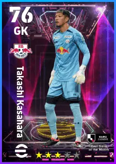 Takashi Kasahara eFootball 2026 player card — 76 OVR GK