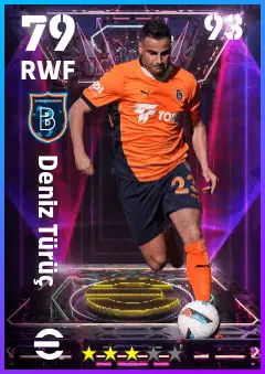 Deniz Turuc eFootball 2026 player card — 79 OVR RWF